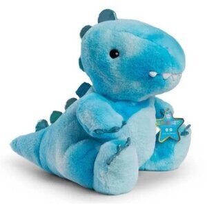 FAO Schwarz Light-Up Dinosaur Roar Sounds Blue Plush 14" Soft Stuffed Animal
